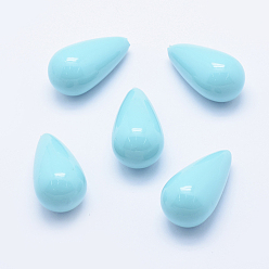 Бирюза Гальваническая оболочка жемчужная бусина, слеза, бирюзовые, 31x16 мм, отверстие : 1 мм