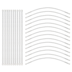 Нержавеющая Сталь Цвет Стальной корсет на спирали, палочки для моделирования, цвет нержавеющей стали, 250x6.5x2 мм, 24 шт / пакет