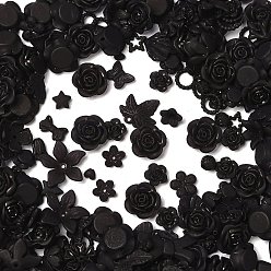 Черный Матовые прозрачные акриловые бусины, разнообразные, чёрные, 7~30x9~40x4~11 мм, отверстие : 1~2 мм