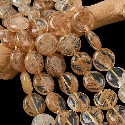 Другие Арбузы Арбуз камень стеклянные бусы пряди, плоско-круглые, 15~15.5x6 мм, отверстие : 0.8~1 мм, около 26 шт / нитка, 15.55~15.71 дюйм (39.5~39.9 см)
