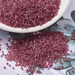 (DB1746) Опаловый с Бордовым Покрытием AB Бусины miyuki delica, цилиндр, японский бисер, 11/0, (дб 1746) бордовый опал, 1.3x1.6 мм, отверстия: 0.8 мм, около 10000 шт / мешок, 50 г / мешок