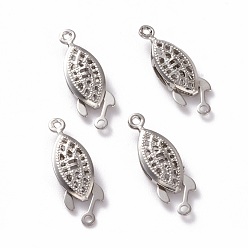 Платина Латунь филигрань коробка застежками, долговечный, лошадиный глаз , платина, 22x7x3.5 мм, отверстие : 1.2 мм