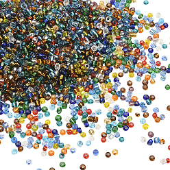 (52) Непрозрачная лаванда 3000 шт. Стеклянные бусины, серебряная линия круглое отверстие, круглые бусинки, разноцветные, 2 мм, отверстие : 1 мм