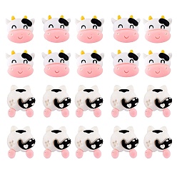 (52) Непрозрачная лаванда 60 кабошоны из смолы, мультяшные милые коровьи нашивки, аксессуары из материала «сделай сам» (стили), разноцветные, 2 мм