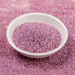 (RR644) Dyed Hot Pink Silverlined Alabaster MIYUKI Round Rocailles Beads, Japanese Seed Beads, 15/0, (RR644) Dyed Hot Pink Silverlined Alabaster, 1.5mm, Hole: 0.7mm, about 250000pcs/pound
