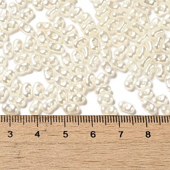 Old Lace Opaque Acrylic Beads, Beans, Old Lace, 6x3.5x3mm, Hole: 1.2mm, about 10000pcs/500g