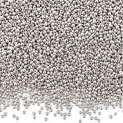 Silver 100G 12/0 Glass Seed Beads, Dyed Colours, Silver, 2mm, Hole: 1mm