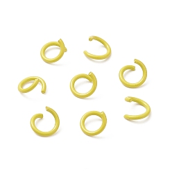 Yellow Iron Jump Rings, Open Jump Rings, Yellow, 17 Gauge, 8~8.5x1.2mm, Inner Diameter: 5~6mm
