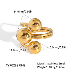 Золотой 304 регулируемые манжеты из нержавеющей стали для женщин, золотые, внутренний диаметр: регулируемый