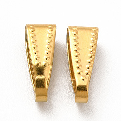 Золотой 304 из нержавеющей стали оснастки на поруки, золотые, 11x4x4.5 мм, отверстие : 10.5x4 мм