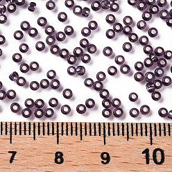 Dark Slate Blue 12/0 Grade A Round Glass Seed Beads, Silver Lined, Dark Slate Blue, 12/0, 2x1.5mm, Hole: 0.3mm, about 30000pcs/bag