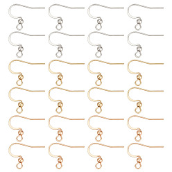 (52) Непрозрачная лаванда 150 шт. 3 стили французские крючки для сережек из нержавеющей стали, разноцветные, 15~17x16~19.5 мм, отверстие : 2 мм, штифты : 0.7 мм, 50 шт / стиль