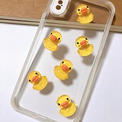 Утка Милые прозрачные кабошоны из смолы, для ювелирных украшений, утка, 22x18 мм