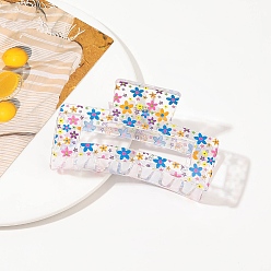 Цветок Пластиковые заколки-коготь для волос для женщин и девочек, цветок, 85x48x40 мм