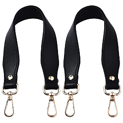 Negro 2Asas para bolsos de piel sintética, con langosta cierres de aleación, para accesorios de reemplazo de correas de bolsa, la luz de oro, negro, 36.5x3x0.35 cm