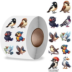 Птица Рулонные наклейки, 10 Наклейки уплотнительные декоративные разные конструкции, животное, птица, 20~30x25 мм, 500шт / рулон