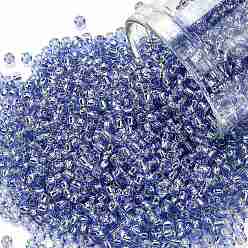 (33) Silver Lined Light Sapphire Тохо 11/0 круглые бусины, японский бисер, (33) посеребренный светлый сапфир, 11/0, 2.2 мм, отверстие : 0.8 мм, Около 1110 шт / 10 г