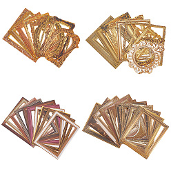 (52) Непрозрачная лаванда 4 стес 4 стили бумага самоклеящаяся, наклейка на рамку альбома с заметками в виде сердца для девушки высокого уровня, разноцветные, 75~79x30~77x0.1 мм, 1 набор / стиль