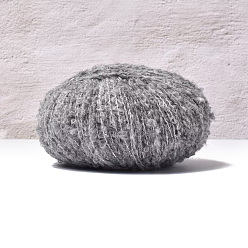 Темно-Серый Пряжа из шерсти и полиэстера, для ткачества, вязание крючком, темно-серый, 0.5 мм, 200м/моток