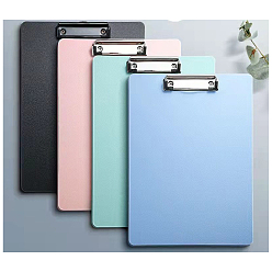 Pink Plastic Clipboards, with Metal Clips, for Office, Hospital, Rectangle, Pink, 310x223mm