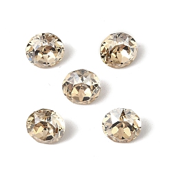 Свет Колорадо Топаз Стеклянные стразы кабошоны, задние и задние, граненые, квадратный, алмаз, свет Колорадо Топаз, 8x5 мм