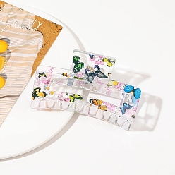 Бабочка Пластиковые заколки-коготь для волос для женщин и девочек, бабочка, 85x48x40 мм