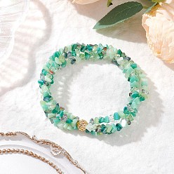 Средний Аквамарин Electroplate стеклянные бусы браслеты простирания, составные браслеты для женщин, треугольные, с латунным, реальный 18 k позолоченный, средний аквамарин, внутренний диаметр: 2-1/4 дюйм (5.7 см)