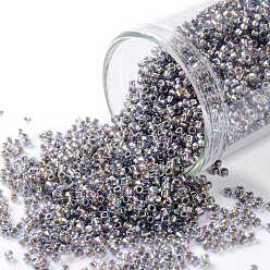 (997) Gilt Lined AB Light Sapphire TOHO Round Seed Beads, Japanese Seed Beads, (997) Gilt Lined AB Light Sapphire, 15/0, 1.5mm, Hole: 0.7mm, about 15000pcs/50g