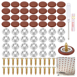 (52) Непрозрачная лаванда 30шт. кожаная и железная автомобильная крепежная пряжка, В комплекте: 1 стальные крестообразные отвертки и 1 мягкая полиуретановая рулетка для крепления зажимов для автомобильного тента на крыше., разноцветные, 19.5x4.5 мм