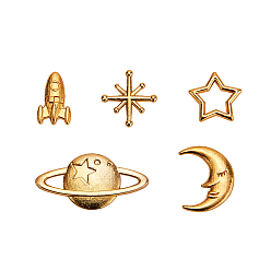 Матовый Золотой Цвет Кабошоны формы эпоксидной смолы сплава, аксессуары для наполнения из смолы для изготовления ювелирных изделий из смолы, разнообразные, матовый золотой цвет, 10x20x2 мм, 5 мешок / комплект