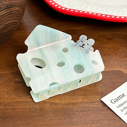 Голубой Заколки-коготь из сыра ацетата целлюлозы, аксессуары для волос для женщин и девочек, голубой, 78x60x57 мм