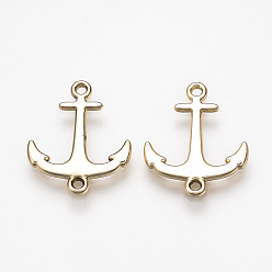 Light Gold Alloy Links connectors, Anchor, Light Gold, 21x17x2mm, Hole: 1mm