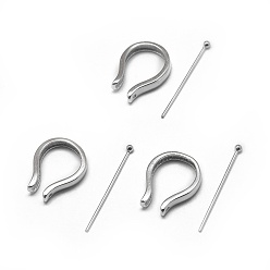 Платина Родиевое покрытие 925 подвески из стерлингового серебра, с печатью s925, платина, 14x10x2.5 мм, штифты : 21x0.4 мм