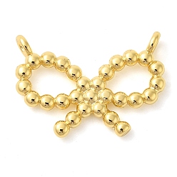 Настоящее золото 18K Подвески из латуни с подвесками в виде банта, долговечный, без свинца и без кадмия, реальный 18 k позолоченный, 13x18x3 мм, отверстие : 1.2 мм