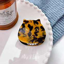 Темно-Оранжевый Заколки для волос в форме кошачьих когтей, Заколка для волос с хвостиком из ацетата целлюлозы для девочек и женщин, темно-оранжевый, 50x42x41 мм