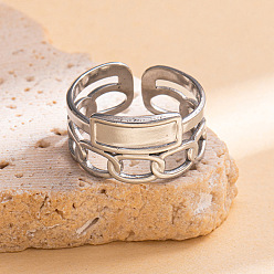 Нержавеющая Сталь Цвет 201 манжетные кольца из нержавеющей стали с овальными звеньями, цвет нержавеющей стали, внутренний диаметр: 17 мм