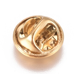 Золотой 304 Застежки-бабочки из нержавеющей стали, ионное покрытие (ip), золотые, 11.5x5.5 мм, отверстие : 0.8 мм