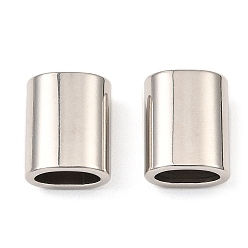 Нержавеющая Сталь Цвет Не тускнеет 303 подвески-слайдеры из нержавеющей стали/бусины-слайдеры, для изготовления кожаных браслетов, овальные, цвет нержавеющей стали, 7x11x14 мм, отверстие : 4x8.5 мм