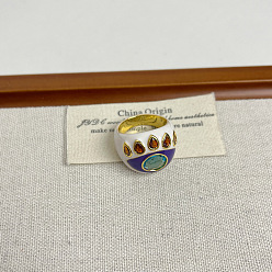 Белый Кольца из сплава стразов, эмали и акрила, слеза, золотые, белые, внутренний диаметр: 20 мм