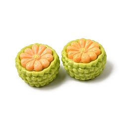 Other Fruits Кабошоны из непрозрачной смолы с фруктовой тематикой, зеленый газон, джекфрут, 23x14 мм