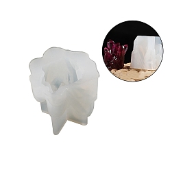 Белый Силиконовые формы для свечей своими руками, пищевой силикон, изготовление украшений, для изготовления свечей, самородки, белые, 33x31 мм