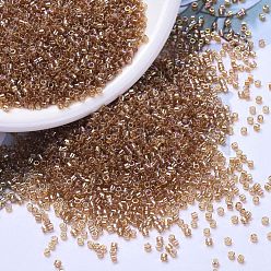 (DB1241) Прозрачные Ноготки AB Бусины miyuki delica, цилиндр, японский бисер, 11/0, (дБ 1241) прозрачный календулы ab, 1.3x1.6 мм, отверстия: 0.8 мм, около 10000 шт / мешок, 50 г / мешок