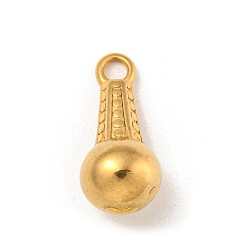 Настоящее золото 18K Ионное покрытие (ip) 304 подвески из нержавеющей стали, луковицы прелести, реальный 18 k позолоченный, 15.5x7x7 мм, отверстие : 1.8 мм
