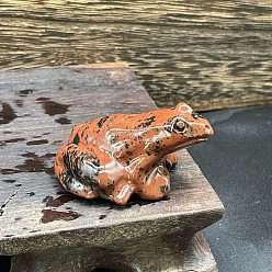 Красный Обсидиан Натуральный обсидиан красного дерева, резная статуя лягушки, украшение дома, Статуэтки по фен-шуй для украшения домашнего офиса, 40 мм