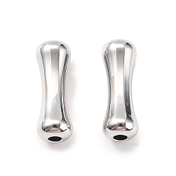 Платина Латунные бусины, без кадмия, без никеля и без свинца, самородки, платина, 17.5x6 мм, отверстие : 2.3 мм