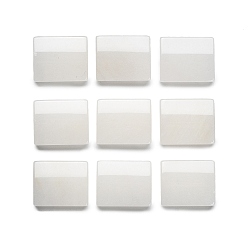 Нефрит Многониточные звенья из натурального белого нефрита, закругленный прямоугольник, 16.5~17x20x6.5~7 мм, отверстие : 1.2~1.4 мм