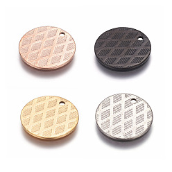 (52) Непрозрачная лаванда Шкентели нержавеющей стали, плоско-круглые, ионное покрытие (ip), разноцветные, 15x1 мм, отверстие : 1.4 мм