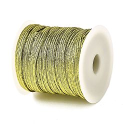 (932FM) Темно-синий аква-матовый с подкладкой Плоские нейлоновые эластичные шнуры, для аксессуаров своими руками, с пустыми пластиковыми катушками 1pc, темно-золотистые, 6 мм, около 25.15~27.34 ярдов (23~25 м) / рулон