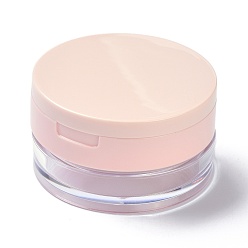 Peachpuff Wiederverwendbare lose Plastikpulverflaschen, leere Flaschen, DIY Make-up Puder Fall, mit Schwammpulverstoß, Spiegel und Sichter, peachpuff, 7x3.8 cm