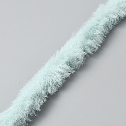 Светло-голубой Плюшевые палочки своими руками, средство для чистки труб, стебли из синели из полиэстера, с алюминиевой жилой, материал для детских поделок, светло-голубой, 1000x27x26 мм